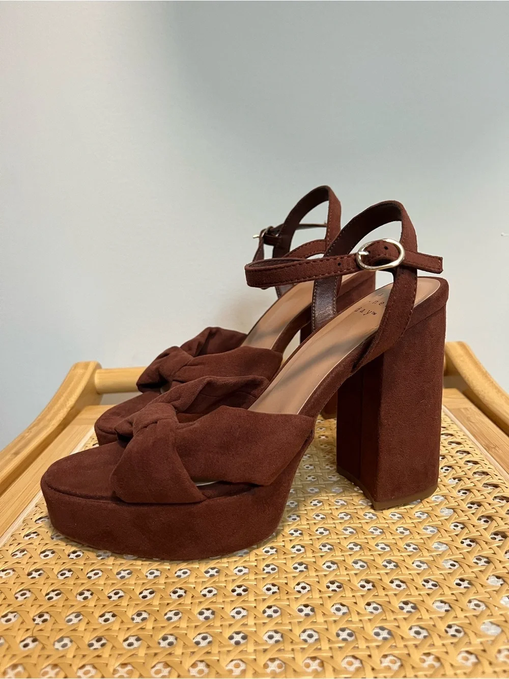 a new day Brown Suede Platform Heels